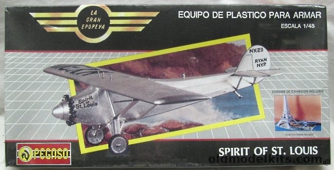 Pegaso 1/48 Ryan NYP Spirit of St. Louis with Paris Diorama, P6010 plastic model kit